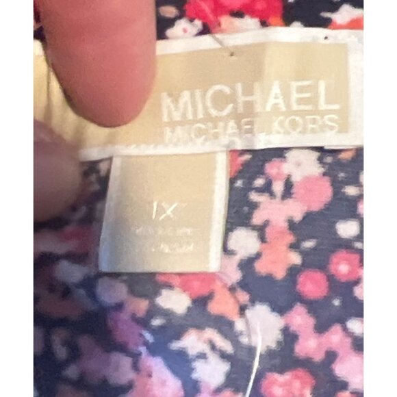 NWT $110 MICHAEL Michael Kors Wildflower Flounce Sleeveless Dress 1X - Picture 4 of 10